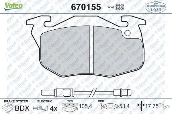 VALEO 670155 On Fren Balatasi  Peugeot 106/306/Citroen Saxo/Ax/Zx/C15